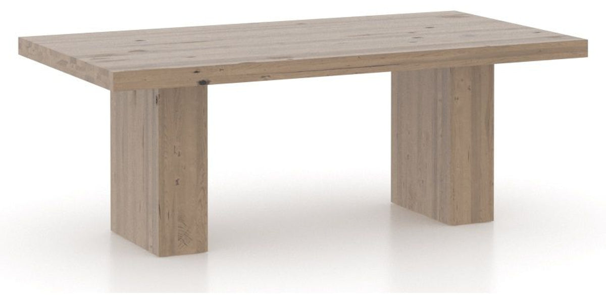Canadel Loft Rectangular Dining Table 4280 in 25 Pecan Washed, three-quarter view