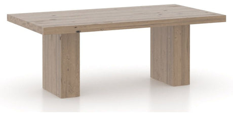 Canadel Loft Rectangular Dining Table 4280 in 25 Pecan Washed, three-quarter view