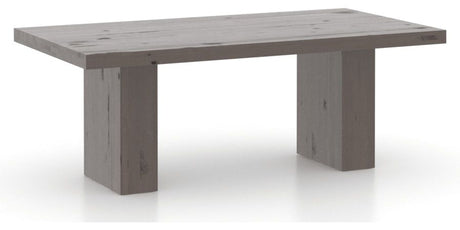 Canadel Loft Rectangular Dining Table 4280 in 29 Hazelnut Washed, three-quarter view