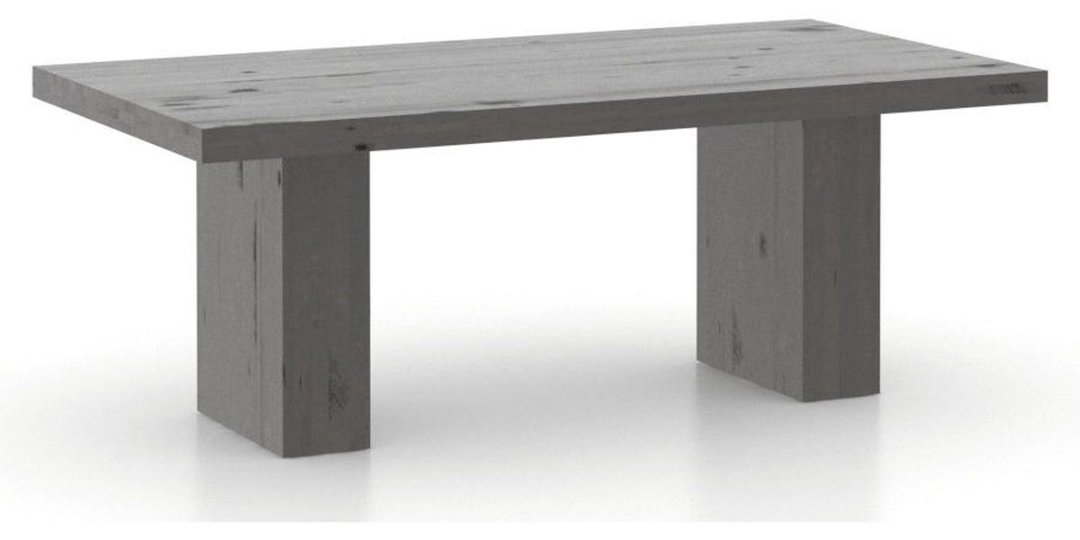 Canadel Loft Rectangular Dining Table 4280 in 59 Davy's Grey, three-quarter view