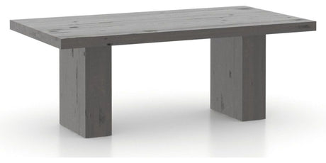Canadel Loft Rectangular Dining Table 4280 in 59 Davy's Grey, three-quarter view