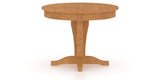 Canadel Round Dining Table 4242 with XC Base in Honey Washed, side view
