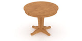 Canadel Round Dining Table 4242 with XC Base in Honey Washed, view from above