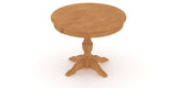 Canadel Round Dining Table 4242 with XP Base in Honey Washed, view from above
