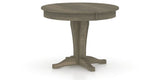 Canadel Round Dining Table 4242 with XC Base in 08 Shadow, three-quarter view