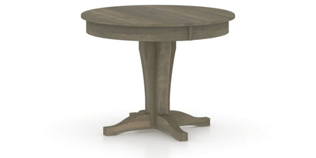 Canadel Round Dining Table 4242 with XC Base in 08 Shadow, three-quarter view