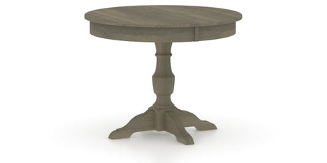 Canadel Round Dining Table 4242 with XP Base in 08 Shadow, three-quarter view