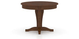 Canadel Round Dining Table 4242 with XC Base in 19 Cognac Washed, side view