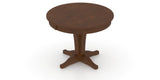 Canadel Round Dining Table 4242 with XC Base in 19 Cognac Washed, view from above