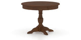 Canadel Round Dining Table 4242 with XP Base in 19 Cognac Washed, three-quarter view