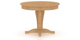 Canadel Round Dining Table 4242 with XC Base in 20 Caramel Washed, side view