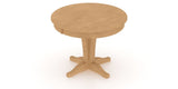Canadel Round Dining Table 4242 with XC Base in 20 Caramel Washed, view from above