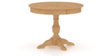 Canadel Round Dining Table 4242 with XP Base in 20 Caramel Washed, three-quarter view