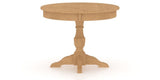 Canadel Round Dining Table 4242 with XP Base in 20 Caramel Washed, side view