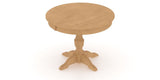 Canadel Round Dining Table 4242 with XP Base in 20 Caramel Washed, view from above