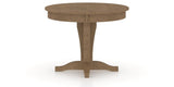 Canadel Round Dining Table 4242 with XC Base in 25 Pecan Washed, side view