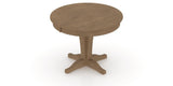Canadel Round Dining Table 4242 with XC Base in 25 Pecan Washed, view from above