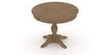 Canadel Round Dining Table 4242 with XP Base in 25 Pecan Washed, view from above