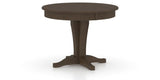 Canadel Round Dining Table 4242 with XC Base in 29 Hazelnut Washed, three-quarter view