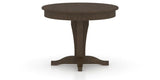 Canadel Round Dining Table 4242 with XC Base in 29 Hazelnut Washed, side view