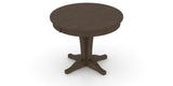 Canadel Round Dining Table 4242 with XC Base in 29 Hazelnut Washed, view from above