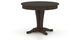 Canadel Round Dining Table 4242 with XC Base in 59 Davy's Grey, three-quarter view