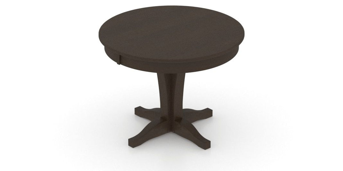 Canadel Round Dining Table 4242 with XC Base in 59 Davy's Grey, view from above
