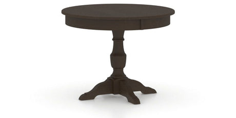 Canadel Round Dining Table 4242 with XP Base in 59 Davy's Grey, three-quarter view