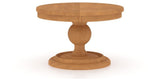 Canadel Round Dining Table 4848 with HQ Base, T Edge in Honey Washed, side view