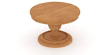 Canadel Round Dining Table 4848 with HQ Base, T Edge in Honey Washed, view from above