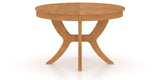 Canadel Round Dining Table 4848 with SI Base in Honey Washed, side view