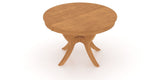 Canadel Round Dining Table 4848 with SI Base in Honey Washed, view from above