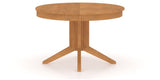 Canadel Round Dining Table 4848 with XQ Base in Honey Washed, side view