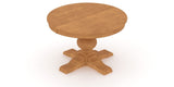 Canadel Round Dining Table 4848 with XT Base in Honey Washed, view from above
