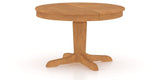 Canadel Round Dining Table 4848 with YY Base in Honey Washed, three-quarter view