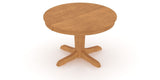 Canadel Round Dining Table 4848 with YY Base in Honey Washed, view from above