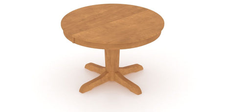Canadel Round Dining Table 4848 with YY Base in Honey Washed, view from above