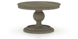 Canadel Round Dining Table 4848 with HQ Base, A Edge in 08 Shadow, three-quarter view