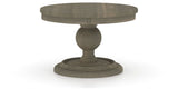 Canadel Round Dining Table 4848 with HQ Base, T Edge in 08 Shadow, side view