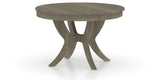 Canadel Round Dining Table 4848 with SI Base in 08 Shadow, three-quarter view