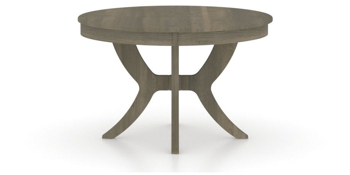 Canadel Round Dining Table 4848 with SI Base in 08 Shadow, side view