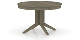 Canadel Round Dining Table 4848 with XQ Base in 08 Shadow, three-quarter view