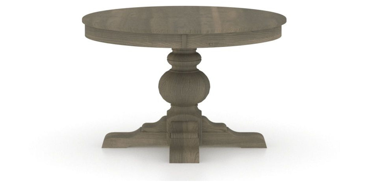 Canadel Round Dining Table 4848 with XT Base in 08 Shadow, side view