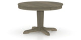 Canadel Round Dining Table 4848 with YY Base in 08 Shadow, three-quarter view