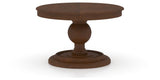 Canadel Round Dining Table 4848 with HQ Base, A Edge in 19 Cognac Washed, side view