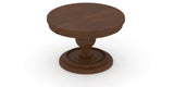 Canadel Round Dining Table 4848 with HQ Base, T Edge in 19 Cognac Washed, view from above