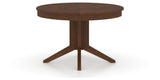 Canadel Round Dining Table 4848 with XQ Base in 19 Cognac Washed, side view
