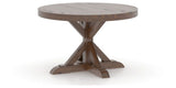 Canadel Loft Round Dining Table 4848 in 19 Cognac Washed, three-quarter view