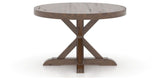 Canadel Loft Round Dining Table 4848 in 19 Cognac Washed, side view