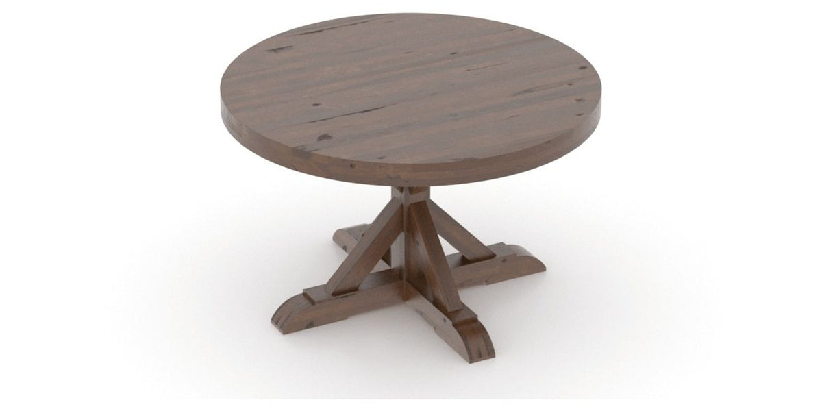 Canadel Loft Round Dining Table 4848 in 19 Cognac Washed, view from above